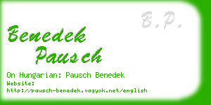 benedek pausch business card